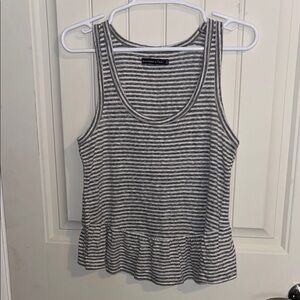 Abercrombie & Fitch Gray Crop Peplum Tank Top